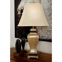 Set of 2 Brown Polystone Rustic Table Lamp, 29"