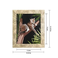 Safari 8" x 10" Gold Fanned Lines Embossed Frame by Ashland®