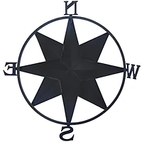 Blue & Cream Distressed Compass Wall Décor