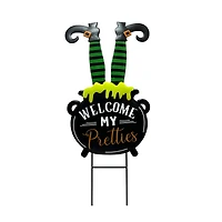 2.5ft. Welcome Witch Legs Metal Yard Stake by Ashland®