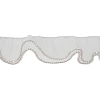 3.3" White Sheer Pleat with Rhinestone Trim by Celebrate It®