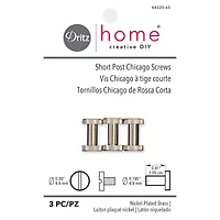 Dritz Home Nickel Short Post Chicago Screws