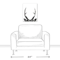 Peeking Deer  16" x 20" Canvas Wall Art