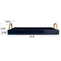 Hello Honey® 21.5" Wide Nautical Bamboo Tray