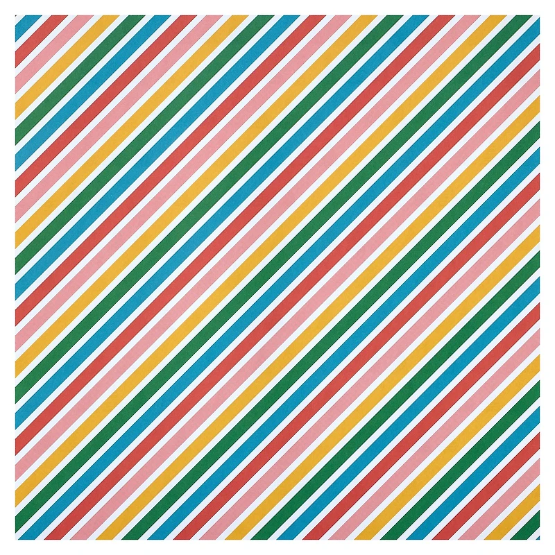 Birthday Hat & Stripe Double-Sided Cardstock Paper by Recollections™, 12" x 12"