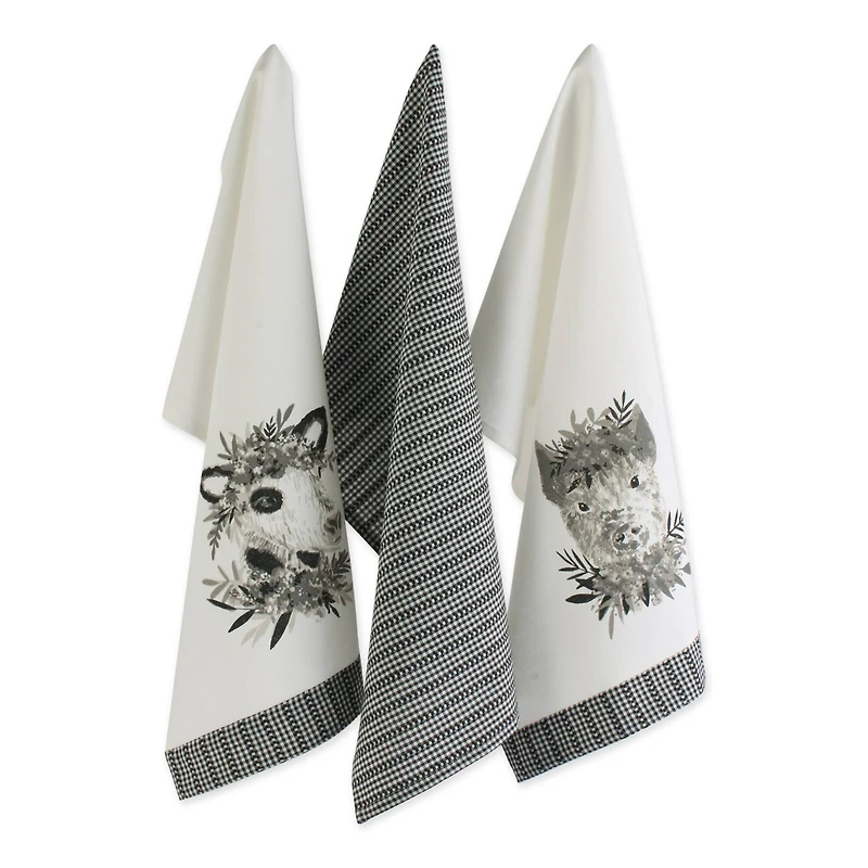 DII® Barn Animals Dishtowel, 3ct.