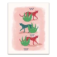 Cheetahs in Leaves Canvas Wall Art