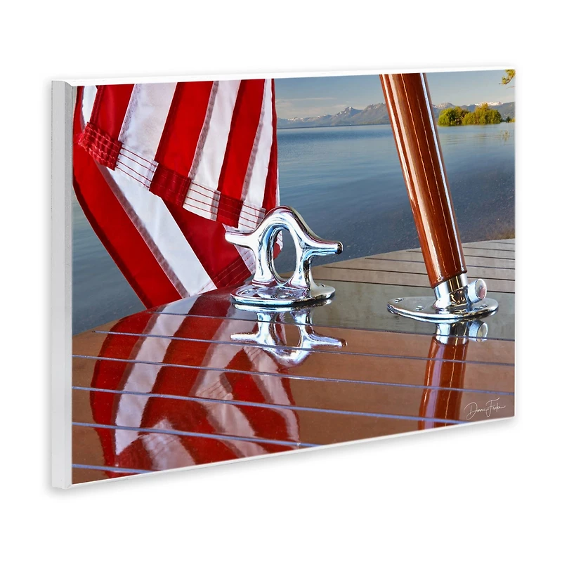 Stupell Industries Flag On Boat Hull Wall Plaque Art