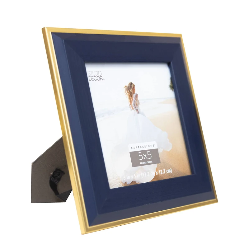 Expressions™ Navy Blue Frame with Gold Trim by Studio Décor®