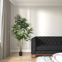 6ft. Potted Artificial Green Rubber Tree