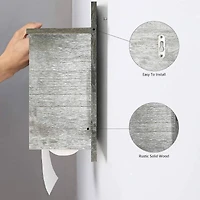 Olive Green Wood Toilet Paper Holder with Storage Shelf