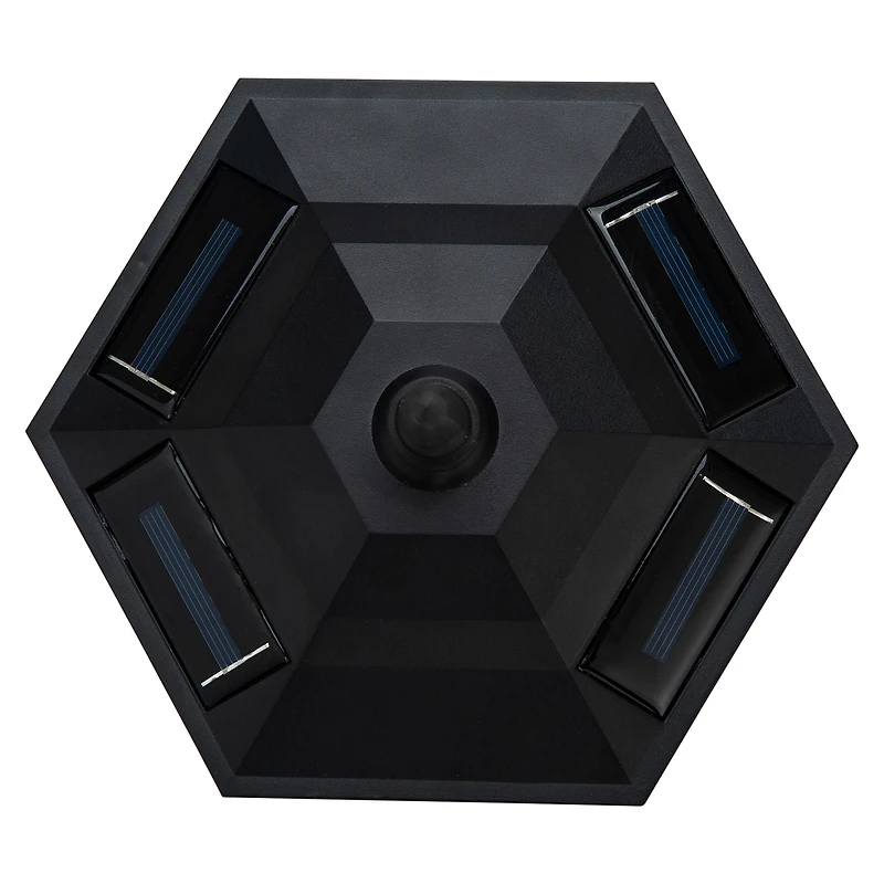 Glitzhome® 6ft. Solar Three Head Street Light with Planter Pot