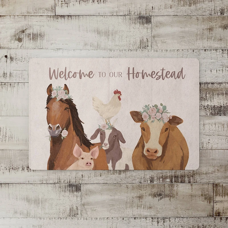 Welcome to Our Homestead 27" x 18" Floor Mat