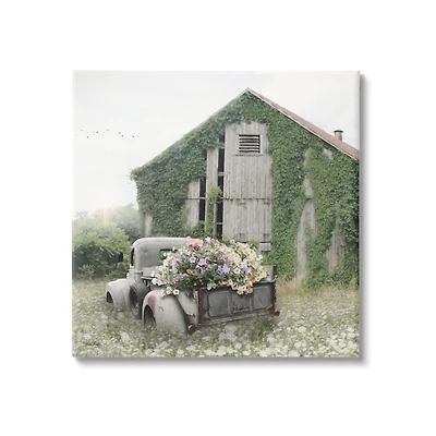 Stupell Industries Magical Farmhouse Barn and Flower Field Canvas Wall Art