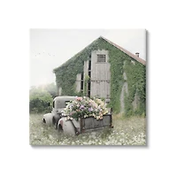 Stupell Industries Magical Farmhouse Barn and Flower Field Canvas Wall Art