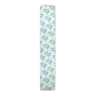 Sea Turtles With Paint Splatter Indoor/Outdoor Table Runner