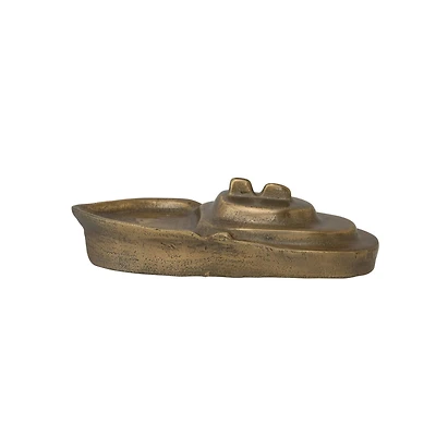 Hello Honey® 9" Antique Gold Finish Cast Aluminum Boat