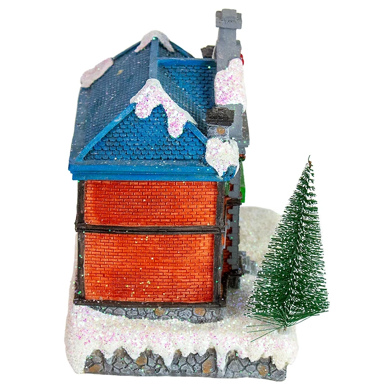 7" Red LED Lighted Post Office Christmas Village Decoration