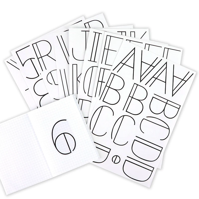 Black Lines Alphabet Stickers by Recollections™