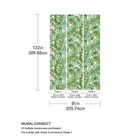Katie Hunt Green Tropical Palm Leaf Wall Mural