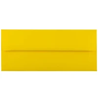 JAM Paper #10 Yellow Bright Hue Recycled Business Envelopes
