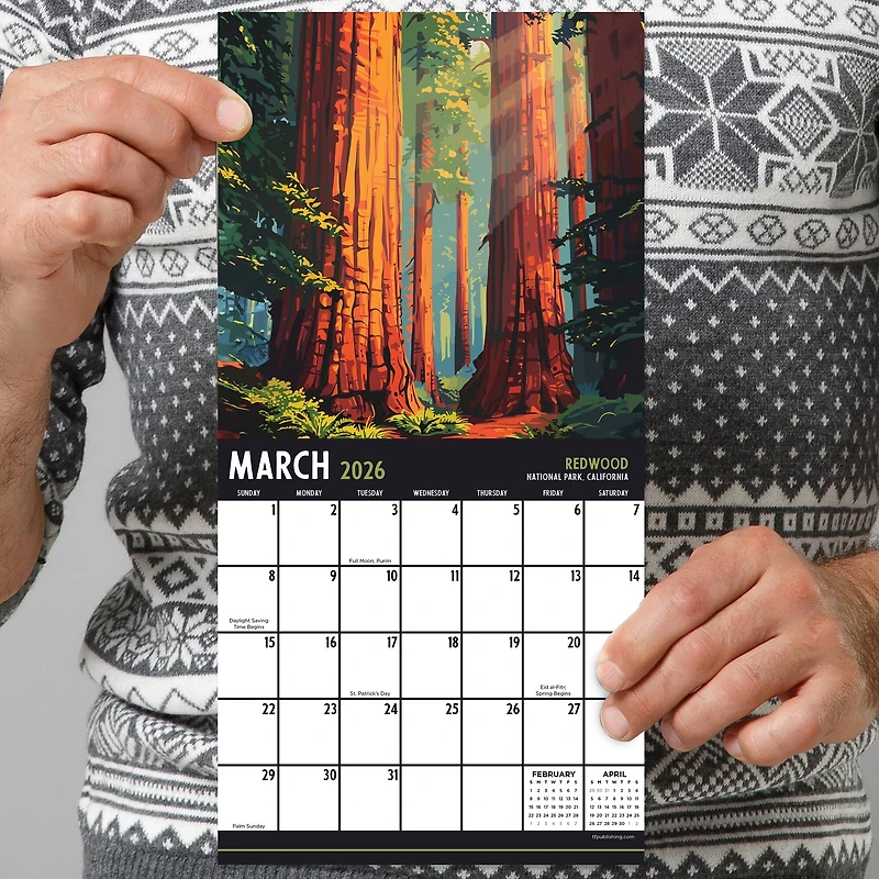 2026 National Parks-Art Mini Calendar