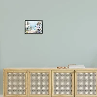 Stupell Industries Coastal Town Seaport Sailboats Framed Giclee Art