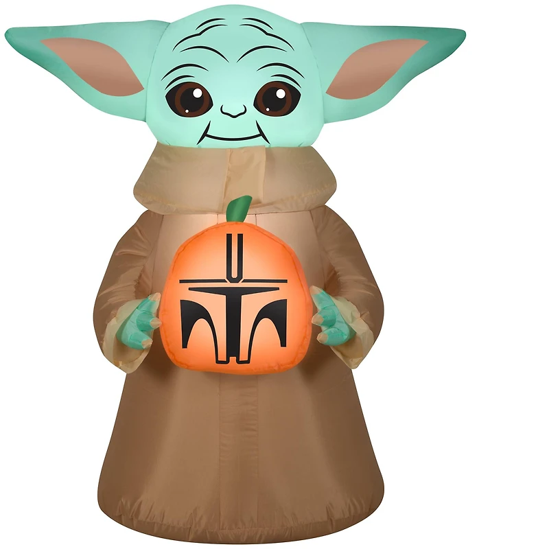 3.5ft. Airblown® Inflatable Halloween Star Wars™ The Child & Pumpkin