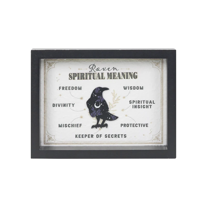 7.75" Raven Spiritual Meaning Tabletop Sign by Ashland®