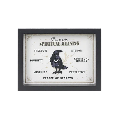 7.75" Raven Spiritual Meaning Tabletop Sign by Ashland®