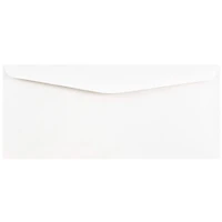 JAM Paper 4" x 9.5" White Business Envelopes, Bulk