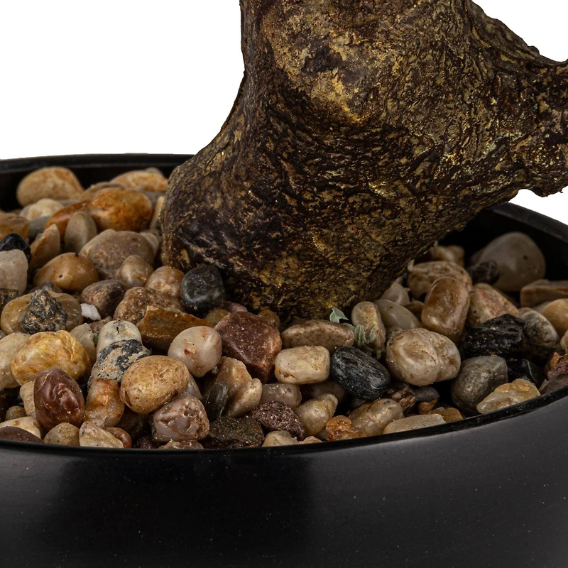 Hello Honey® Green Faux Bonsai Tree in Plastic Pot with Pebbles