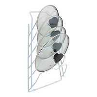 Organize It All White 6 Section Cabinet Door Lid Rack