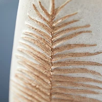 White Polystone Boho Style Vase, 25" x 9" x 8"