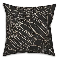 Floral Etching 18" x 18" Indoor/Outdoor Pillow