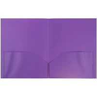 JAM Paper 9.5" x 11.5" Assorted Plastic 2 Pocket POP Folders, 6ct.