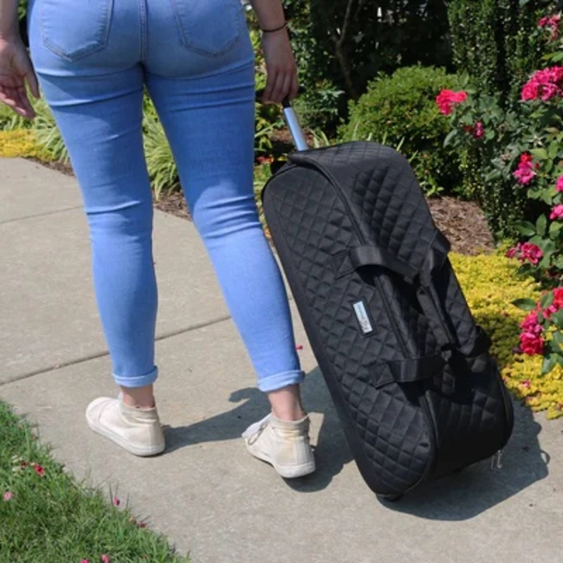 Everything Mary Black Rolling Craft Tote for Cricut, Brother, & Silhouette Machines