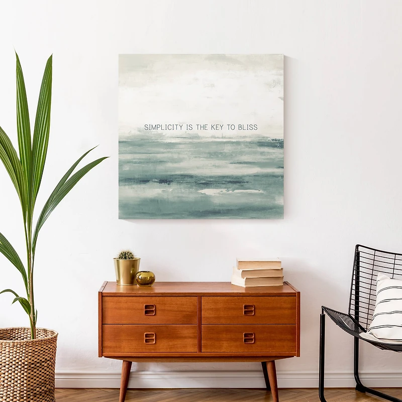Simplicity is the Key To Bliss Canvas Wall Art