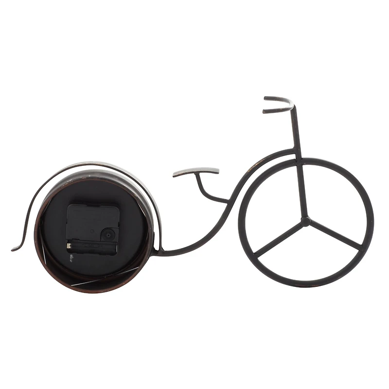 15" Black Metal Farmhouse Bicycle Clock