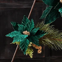 Forest Green Poinsettia Stems