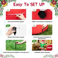 Glitzhome® 6ft. Light-Up Inflatable Rotating Elf Décor