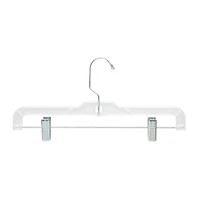 8 Packs: 12 ct. (96 total) Honey Can Do Clear Skirt & Pant Hangers with Clips