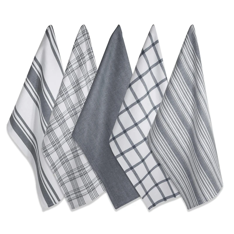 DII® Gray Woven Dishtowels Set