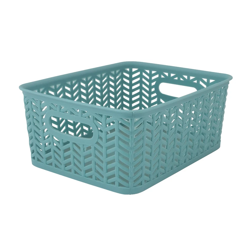 Simplify Small Herringbone Storage Basket