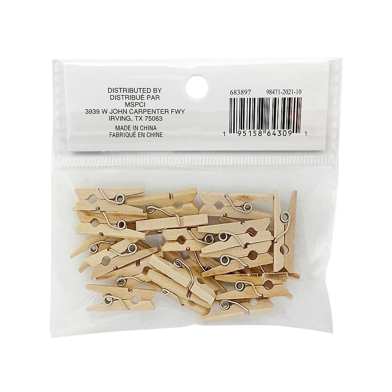 Mini Natural Clothespins by Recollections™