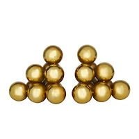 The Novogratz 5" Gold Stainless Steel Stacked Orb Bookends Set