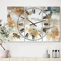 Designart Gilded Daydreams Oversized Multipanel Wall Clock