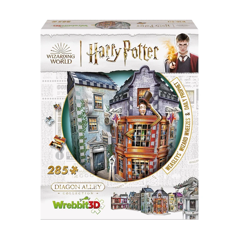 Harry Potter Diagon Alley Collection - Ollivander's Shop, Quidditch Supplies, Madam Malkin's, Weasleys' Wizard Wheezes: 1175 Pcs