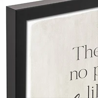 There's No Place Like Home Canvas in Black Frame