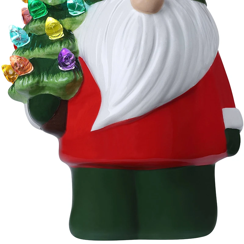 Nostalgic Ceramic LED Gnome Ornament
